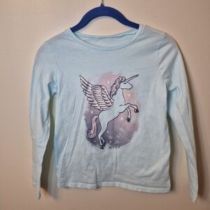Carter's Unicorn Graphic Long-Sleeve Tee - Light Blue